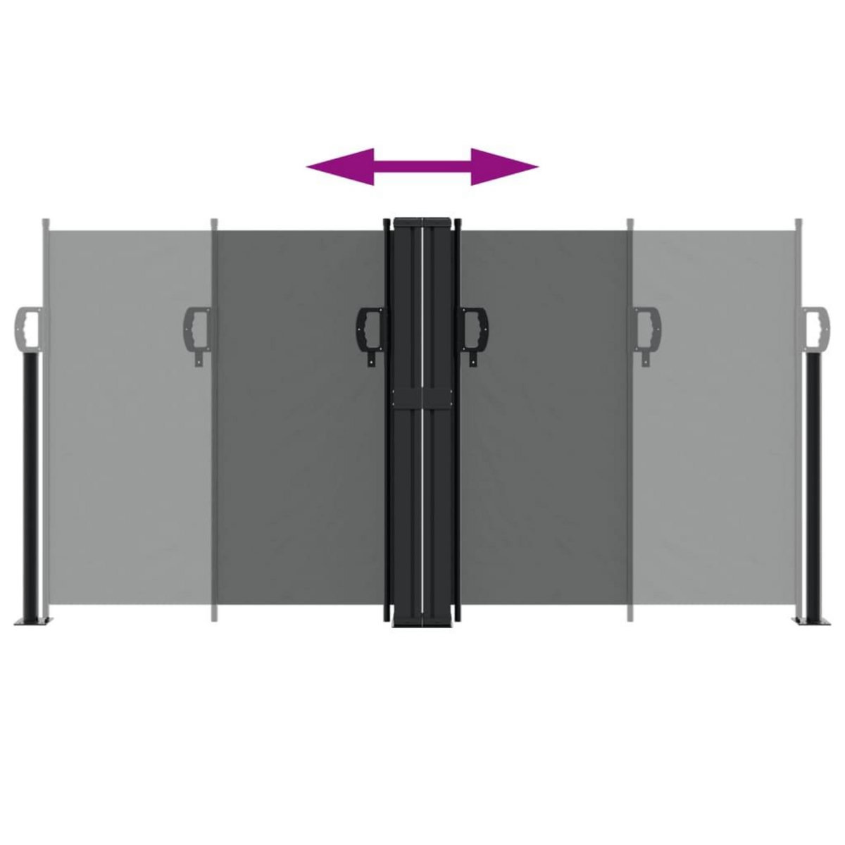 VIDAXL Auvent lateral retractable anthracite 120x1200 cm