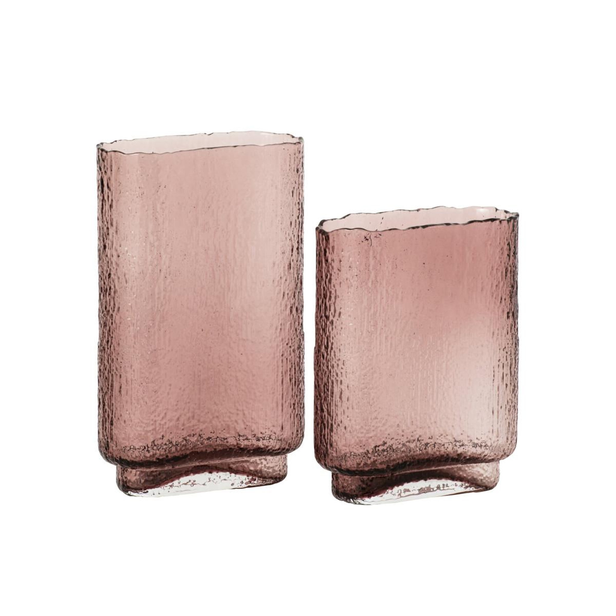 Voir la diapositive 2 : J-LINE Vase design en verre  kyoto  31cm bordeaux