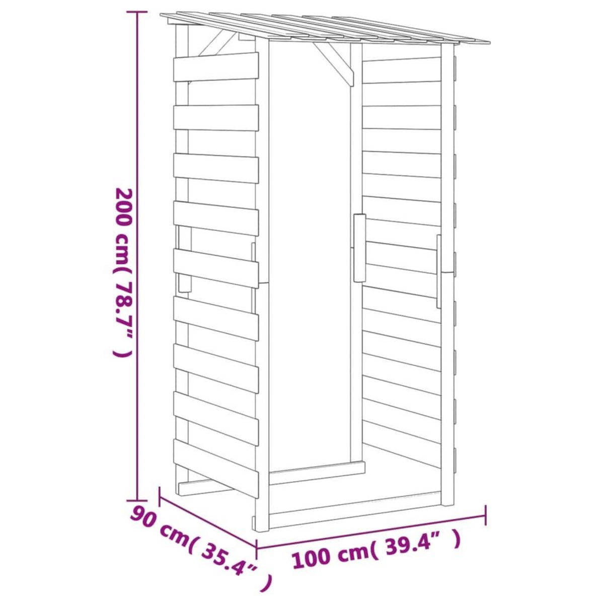 VIDAXL Pergolas avec toits 3 pcs 100x90x200 cm Bois de pin impregne
