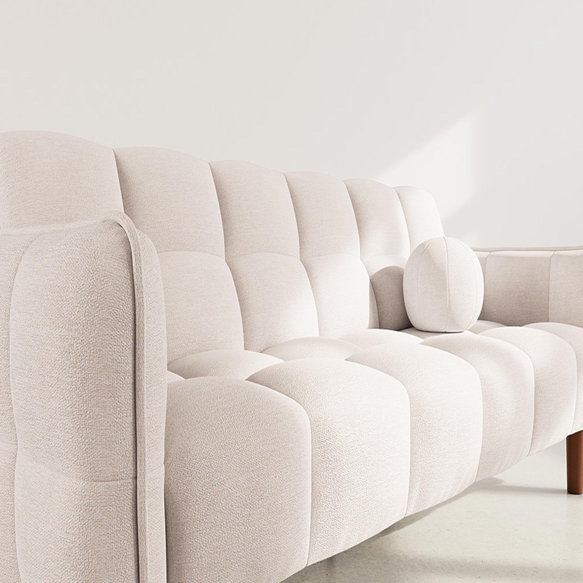 Voir la diapositive 4 : BEST MOBILIER Adam - canapé convertible clic-clac 2 places en tissu texturé