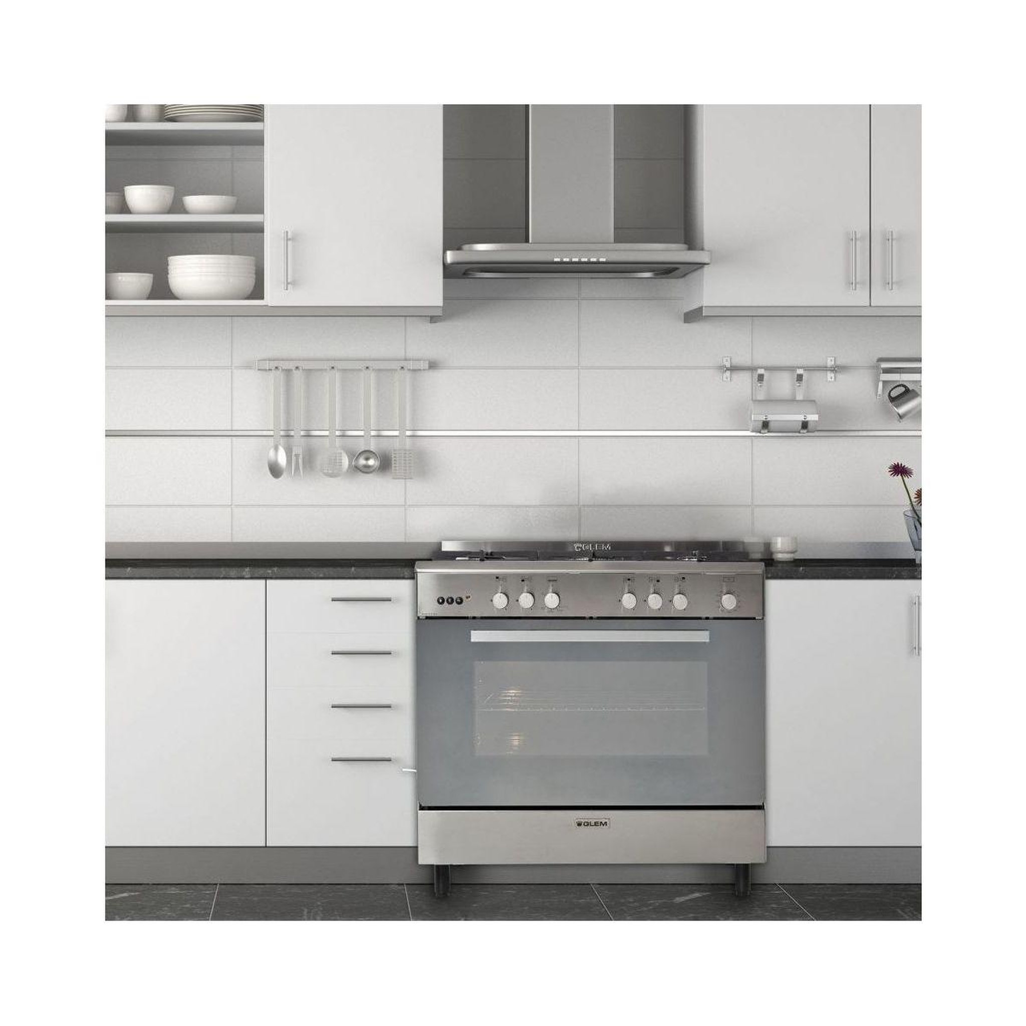 Voir la diapositive 2 : Glem Piano de cuisson gaz GE960CMIX2
