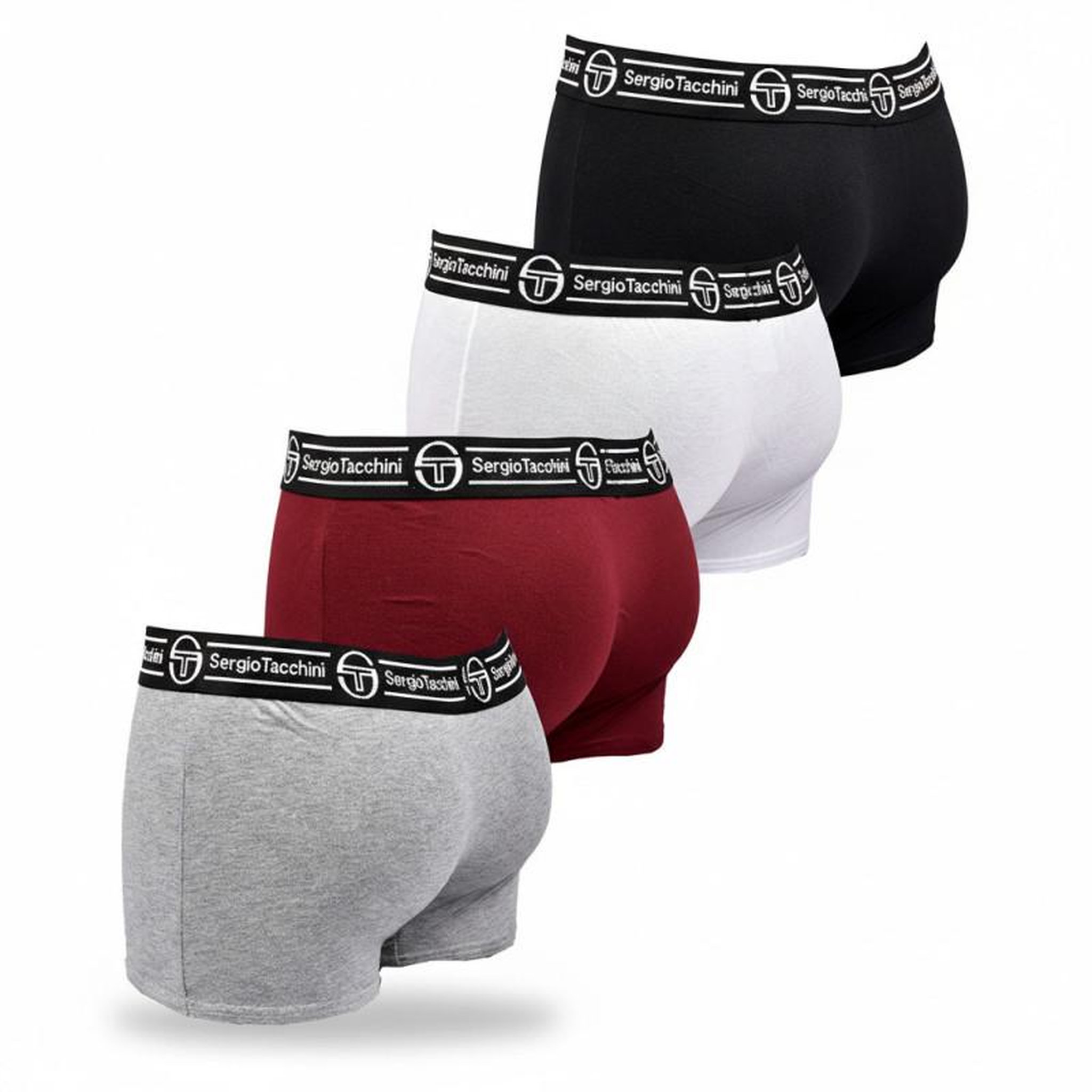 Voir la diapositive 3 : SERGIO TACCHINI Sergio Tacchini Pack de Boxers Homme Lot de 4