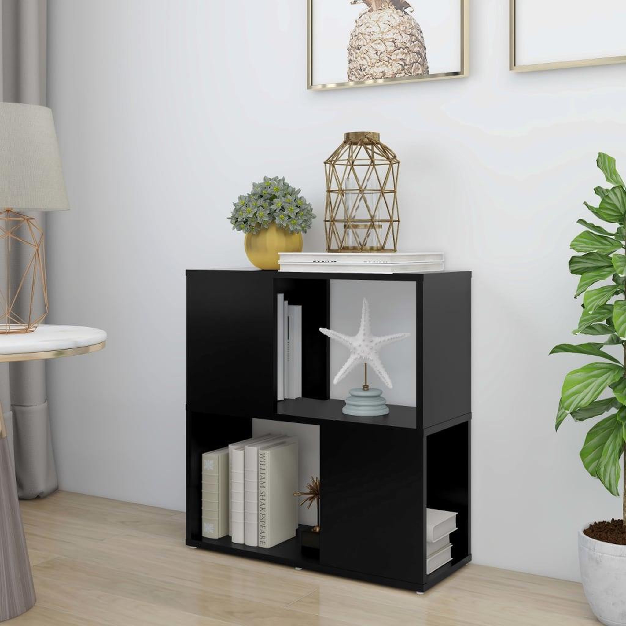 VIDAXL Bibliotheque Noir 60x24x63 cm Bois d'ingenierie