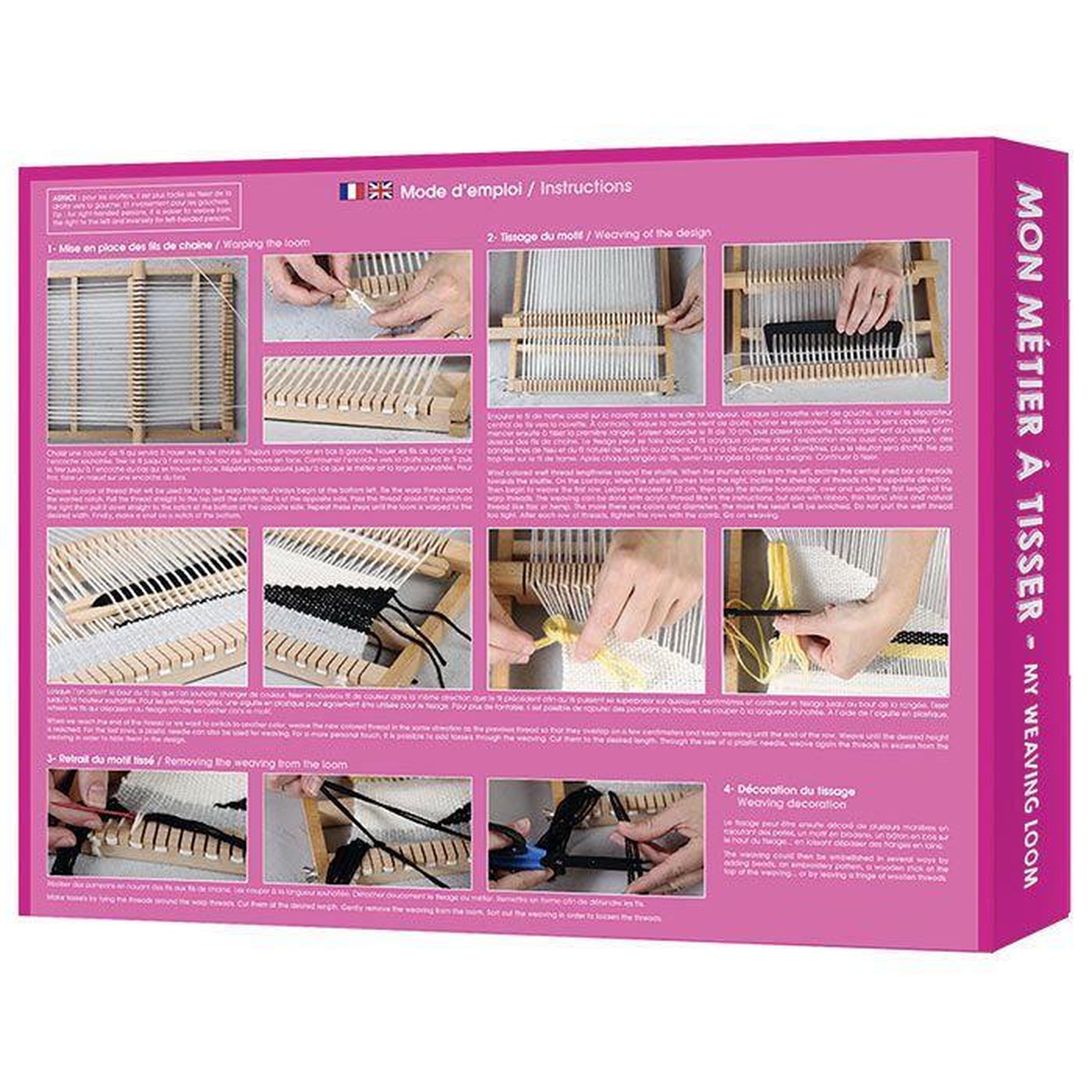 Voir la diapositive 4 : Graine créative Coffret mon métier à tisser - 39 x 28,3 cm