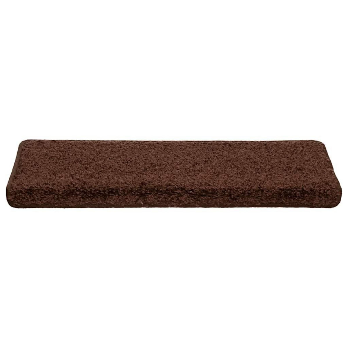 VIDAXL Tapis d'escalier 20 pcs 65x21x4 cm marron