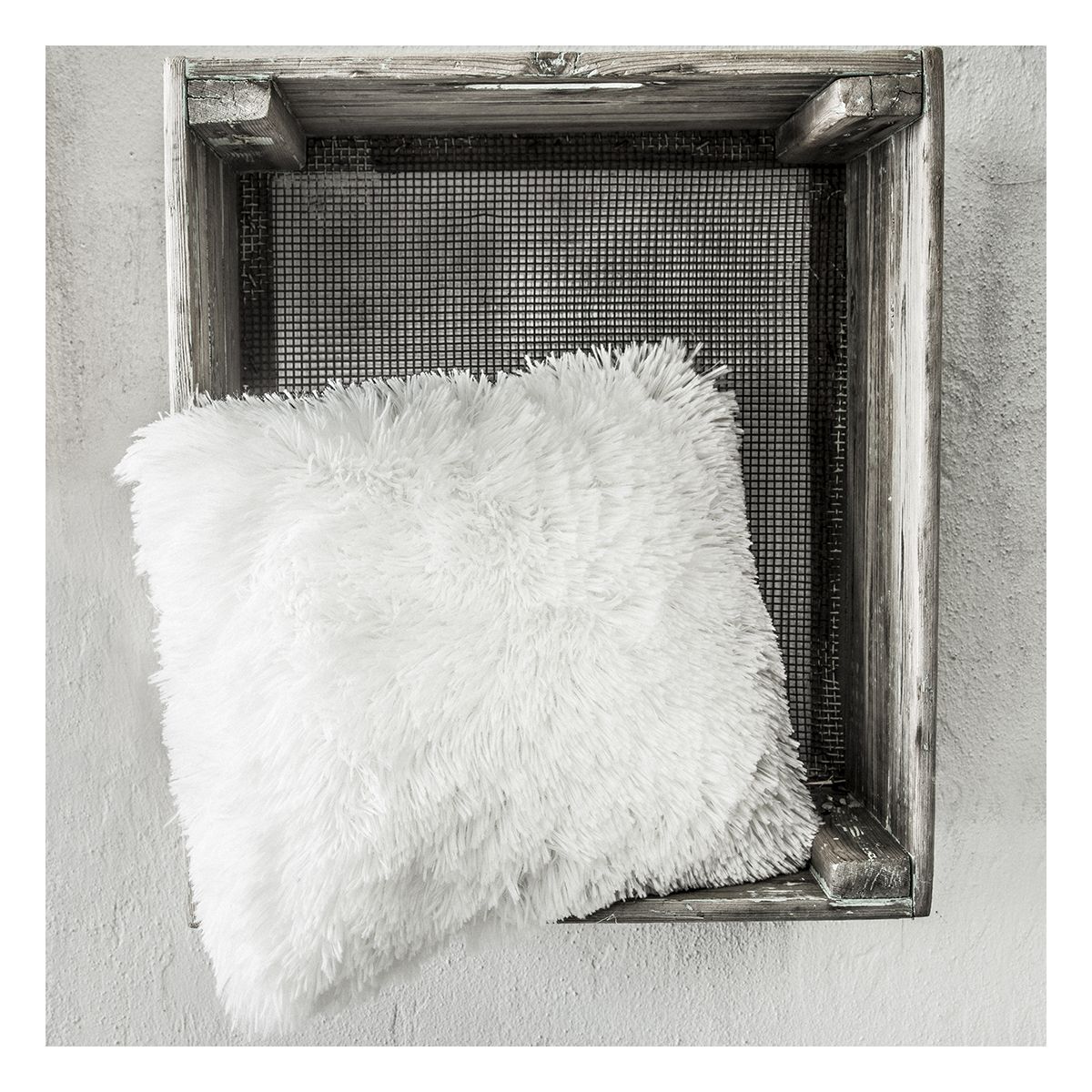 Coussin à poils longs et doux