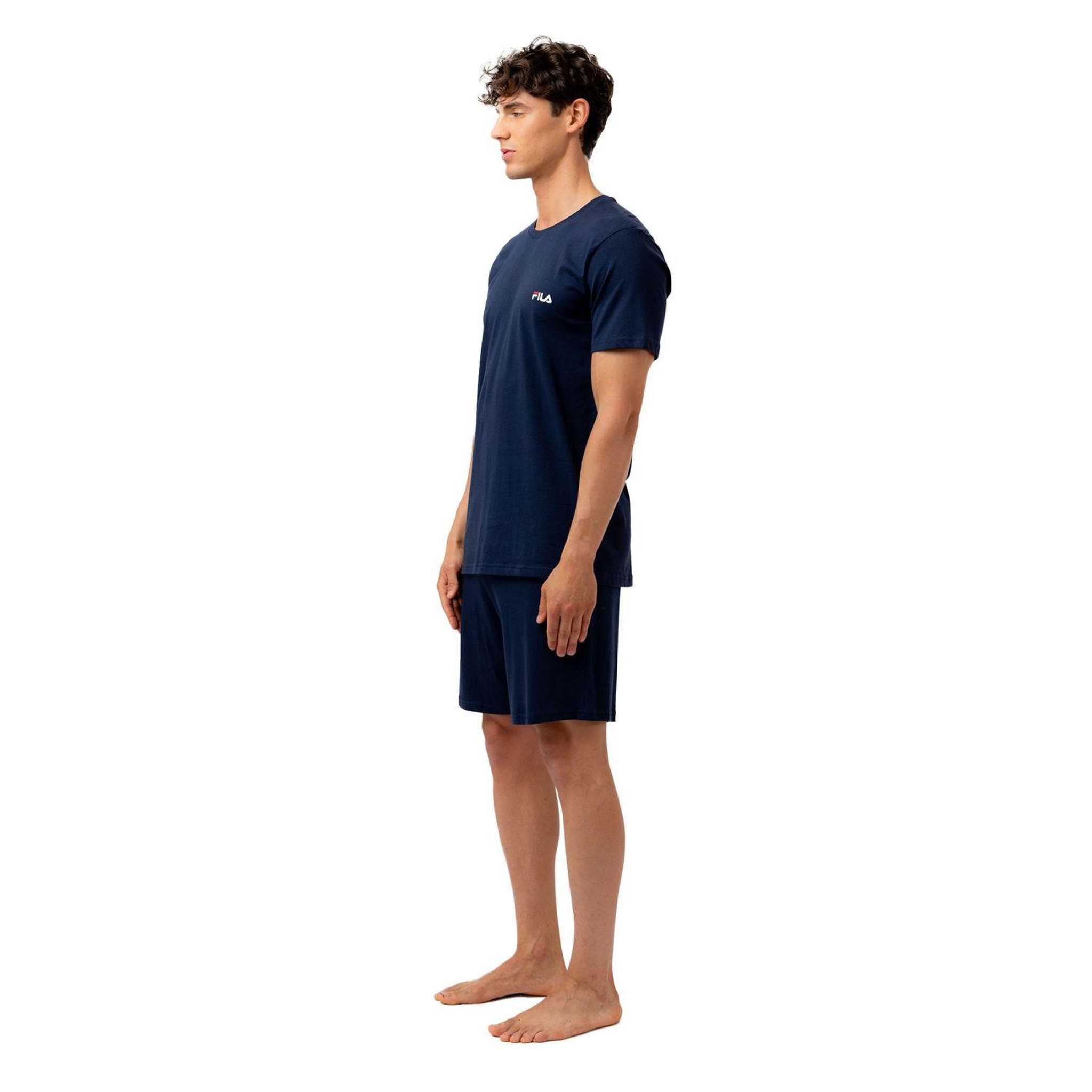 Voir la diapositive 5 : FILA Ensemble pyjama court homme en coton jersey fps1194