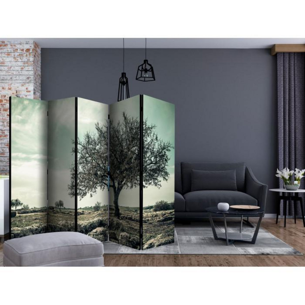 Paris Prix Paravent 5 Volets  Tree Vintage  172x225cm