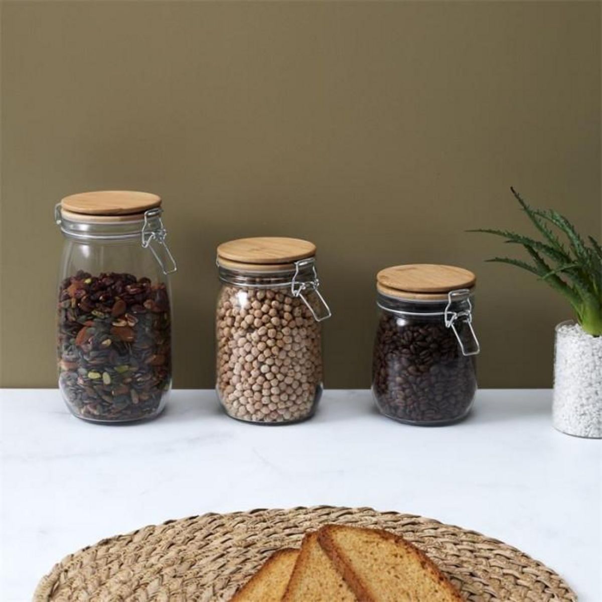 Paris Prix Bocal de Conservation  Nourriture  1L Transparent