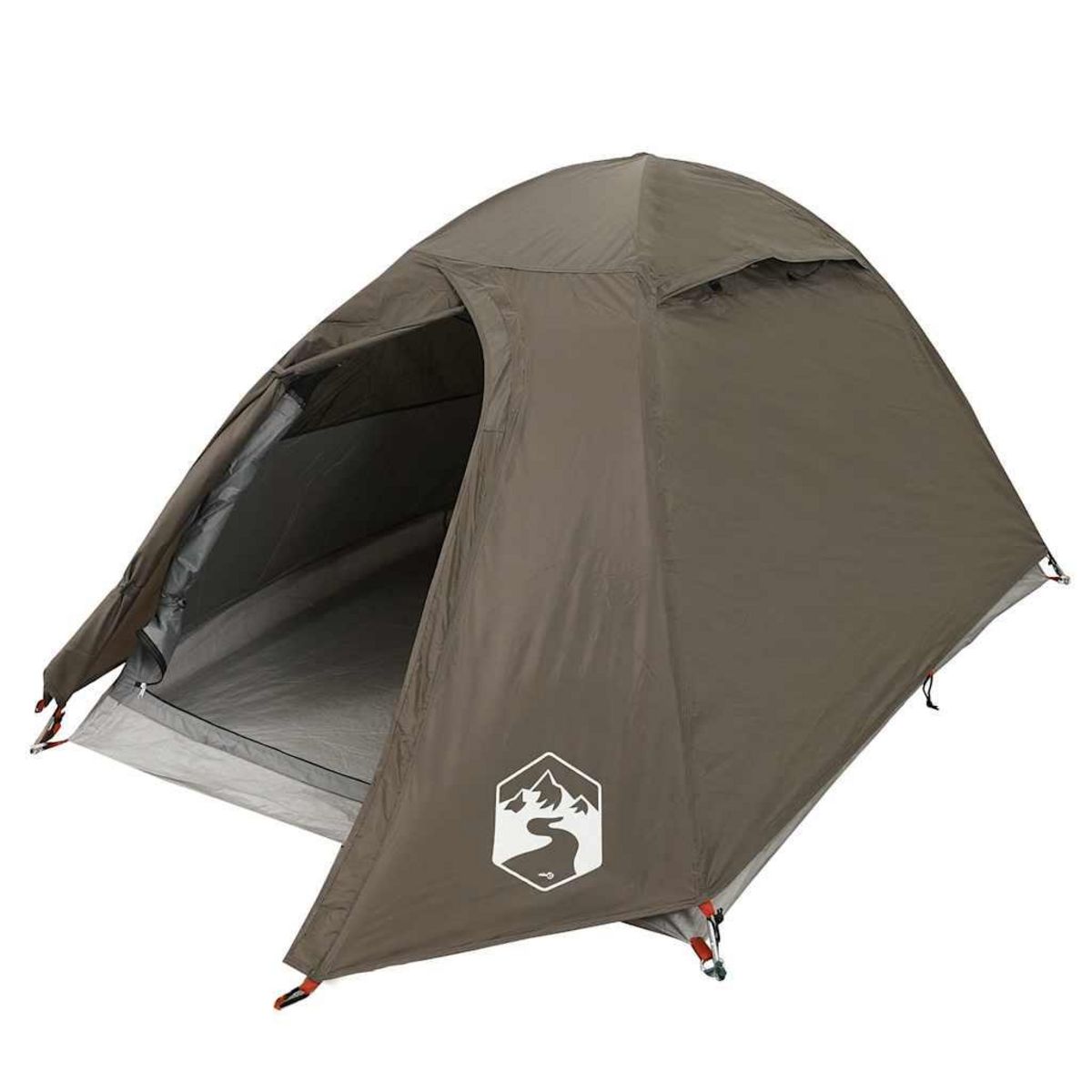 VIDAXL Tente de camping a dome 2 personne marron impermeable