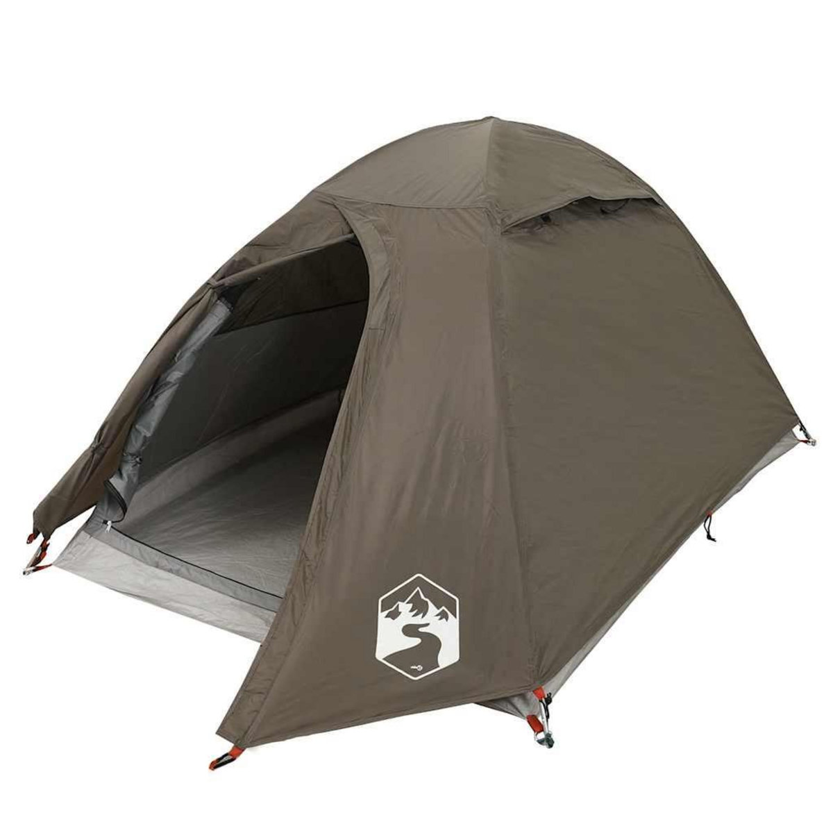 VIDAXL Tente de camping a dome 2 personne marron impermeable