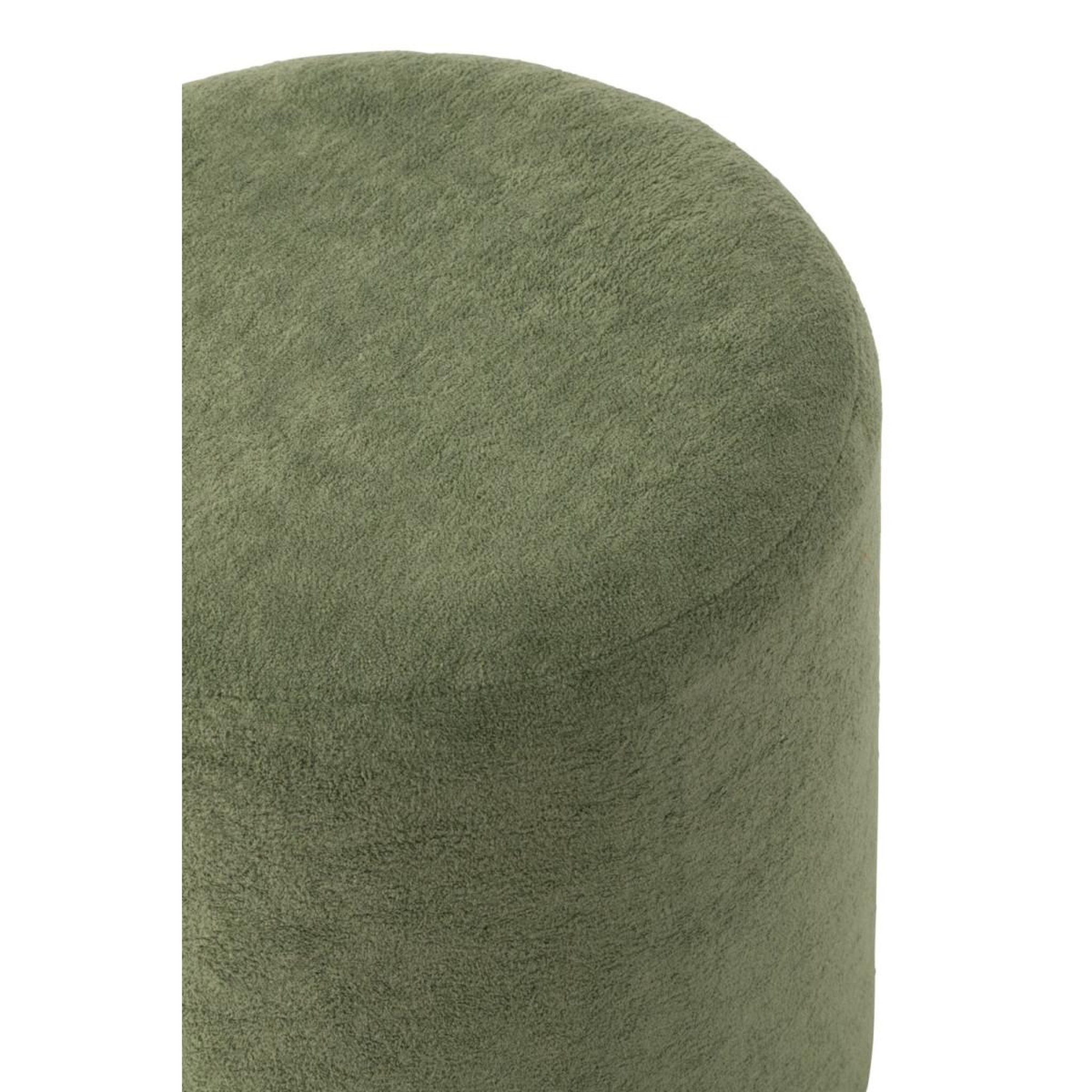 Voir la diapositive 3 : J-LINE Pouf cylindrique  moon  41cm gris vert