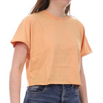 JACQUELINE DE YONG T Shirt Crop  JDY Femme Agnes. Coloris disponibles : Orange