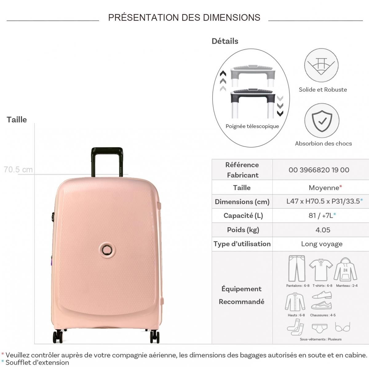 Delsey Valise rigide Beaumont TSA Polypropylène 70.5cm
