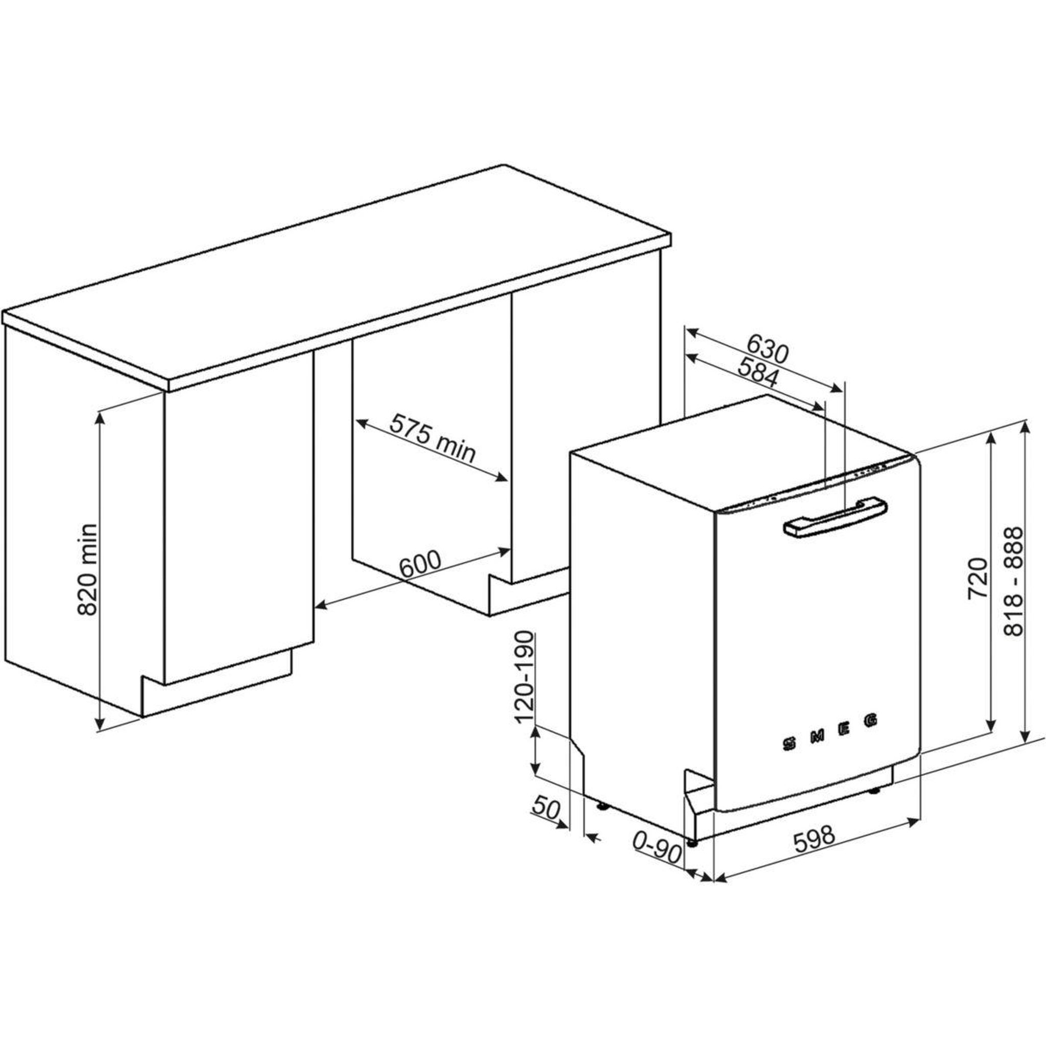 Voir la diapositive 3 : SMEG Lave vaisselle encastrable STFABRD3
