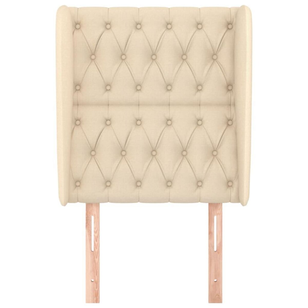 VIDAXL Tete de lit avec oreilles Creme 83x23x118/128 cm Tissu