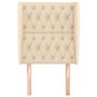 Voir la diapositive 3 : VIDAXL Tete de lit avec oreilles Creme 83x23x118/128 cm Tissu