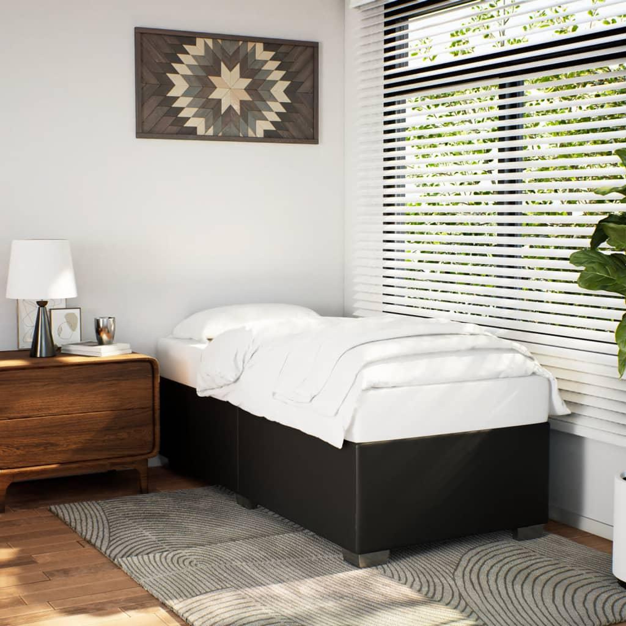 VIDAXL Cadre de lit sans matelas noir 90x200 cm similicuir