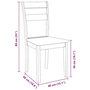 Voir la diapositive 6 : VIDAXL Chaises a manger 2 pcs blanc bois massif caoutchouc
