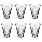 SECRET DE GOURMET Lot de 6 Gobelets Hauts  Carmela  34cl Transparent