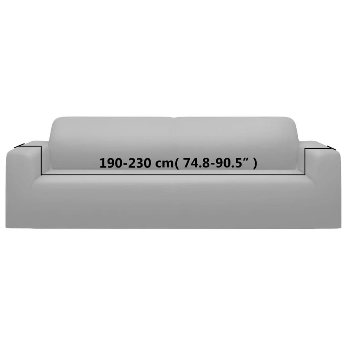 VIDAXL Housse extensible de canape 2 places Gris Jersey de polyester