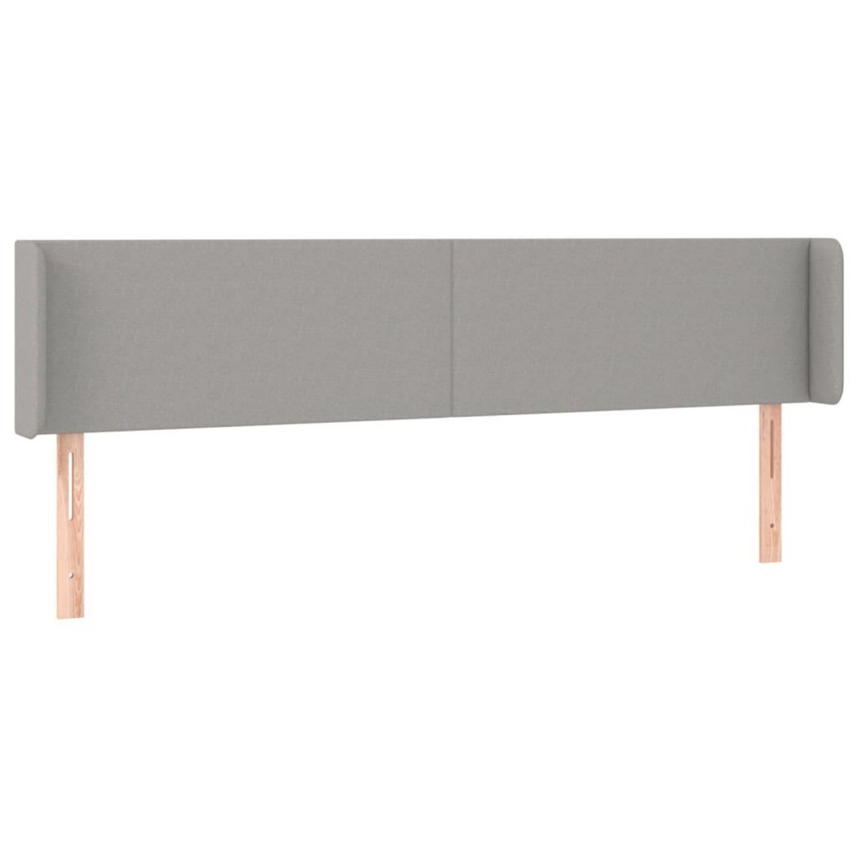 VIDAXL Tete de lit a LED Gris clair 203x16x78/88 cm Tissu