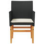 Voir la diapositive 5 : VIDAXL Chaises de jardin coussins lot de 2 noir resine tressee et bois