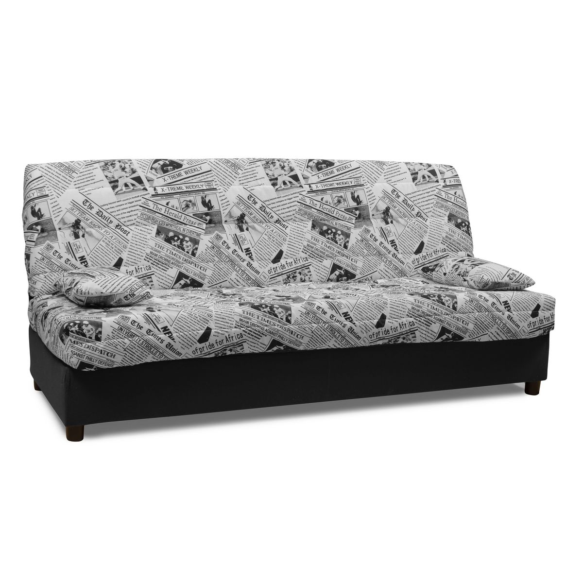 Banquette CLIC CLAC ECO GAZETTE matelas 9 cm mousse 21 kg/m3