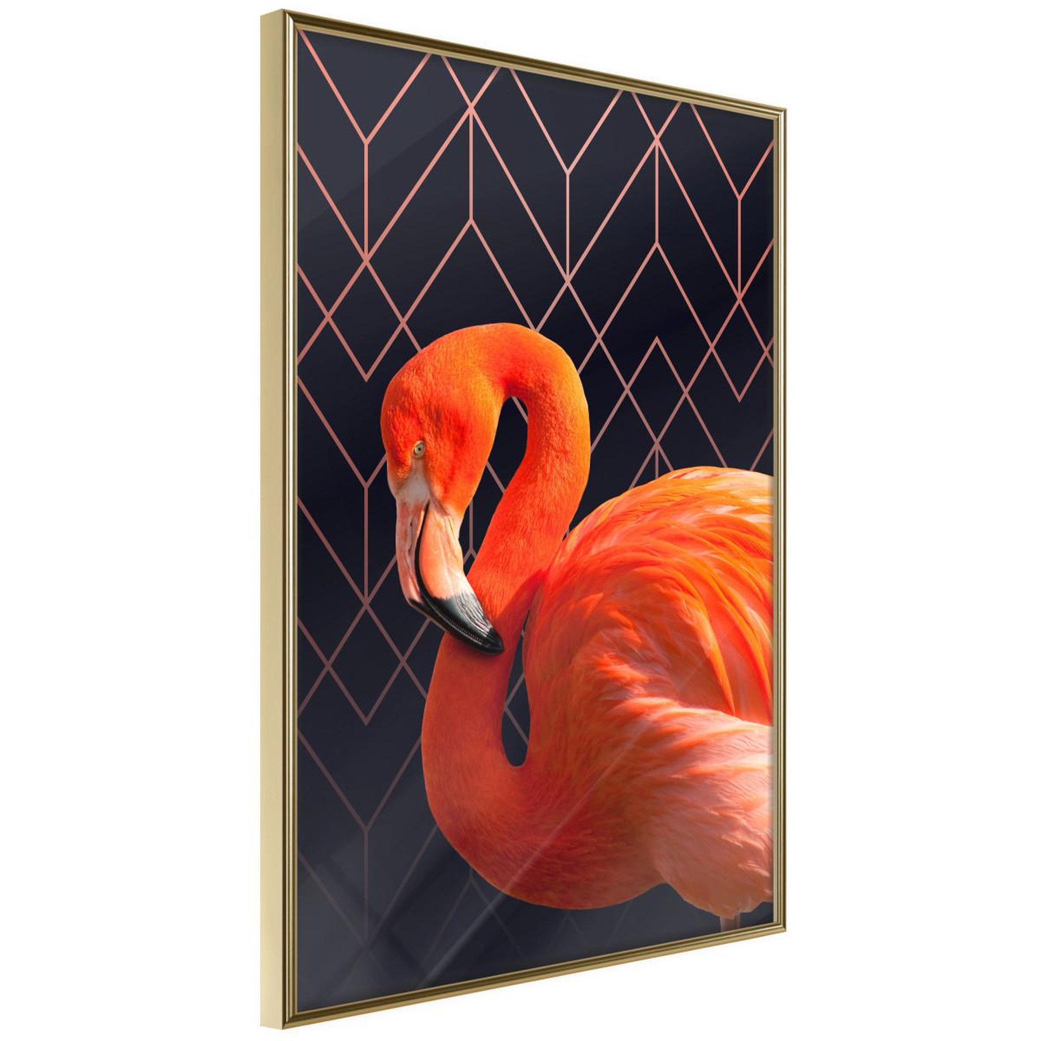 Voir la diapositive 1 : Paris Prix Affiche Murale Encadrée  Orange Flamingo