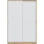 Voir la diapositive 3 : MARKET24 Armoire TOP - Décor chene - 2 Portes coulissantes - L120 x H200 x P50 cm