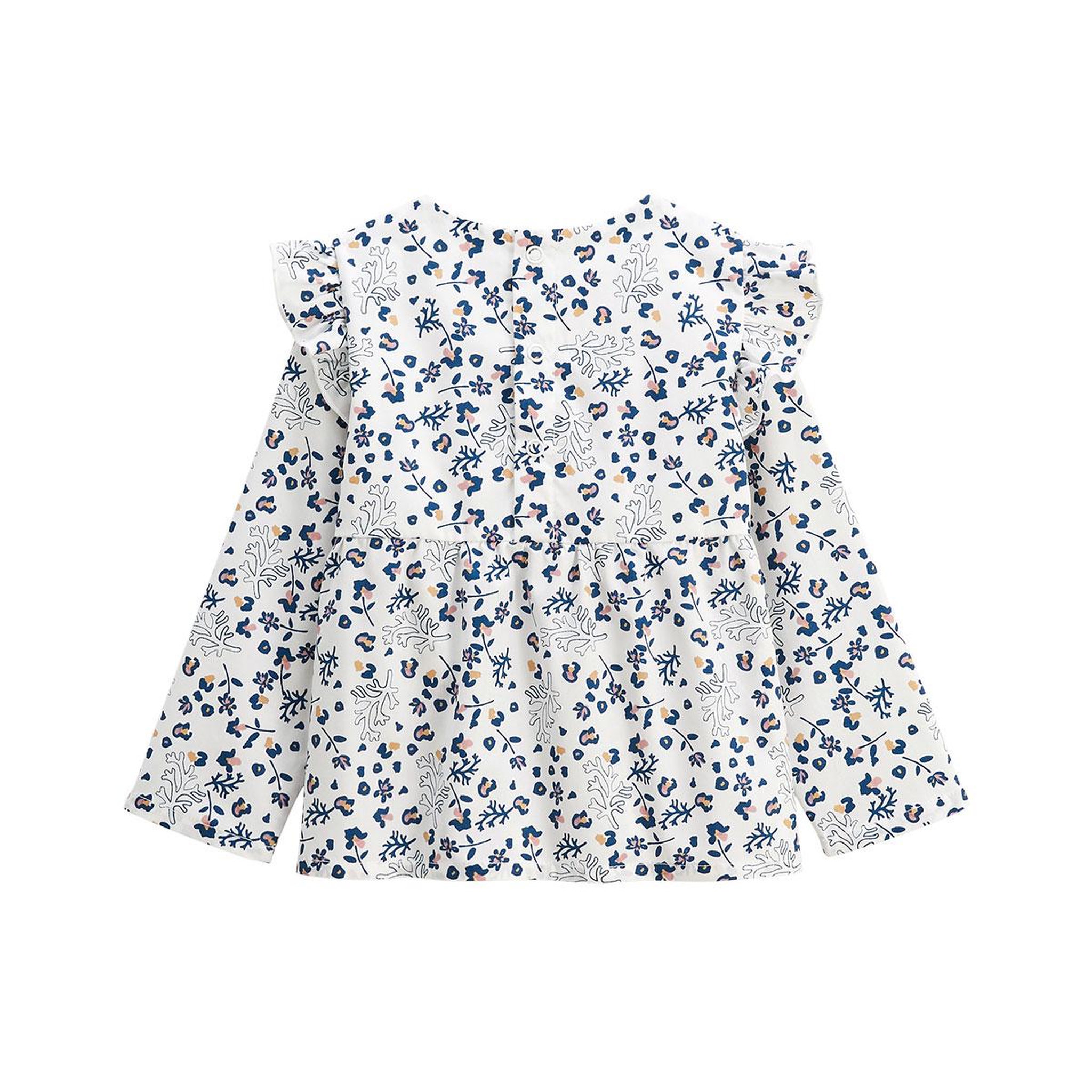 Voir la diapositive 2 : PETIT BEGUIN Blouse enfant en popeline céleste