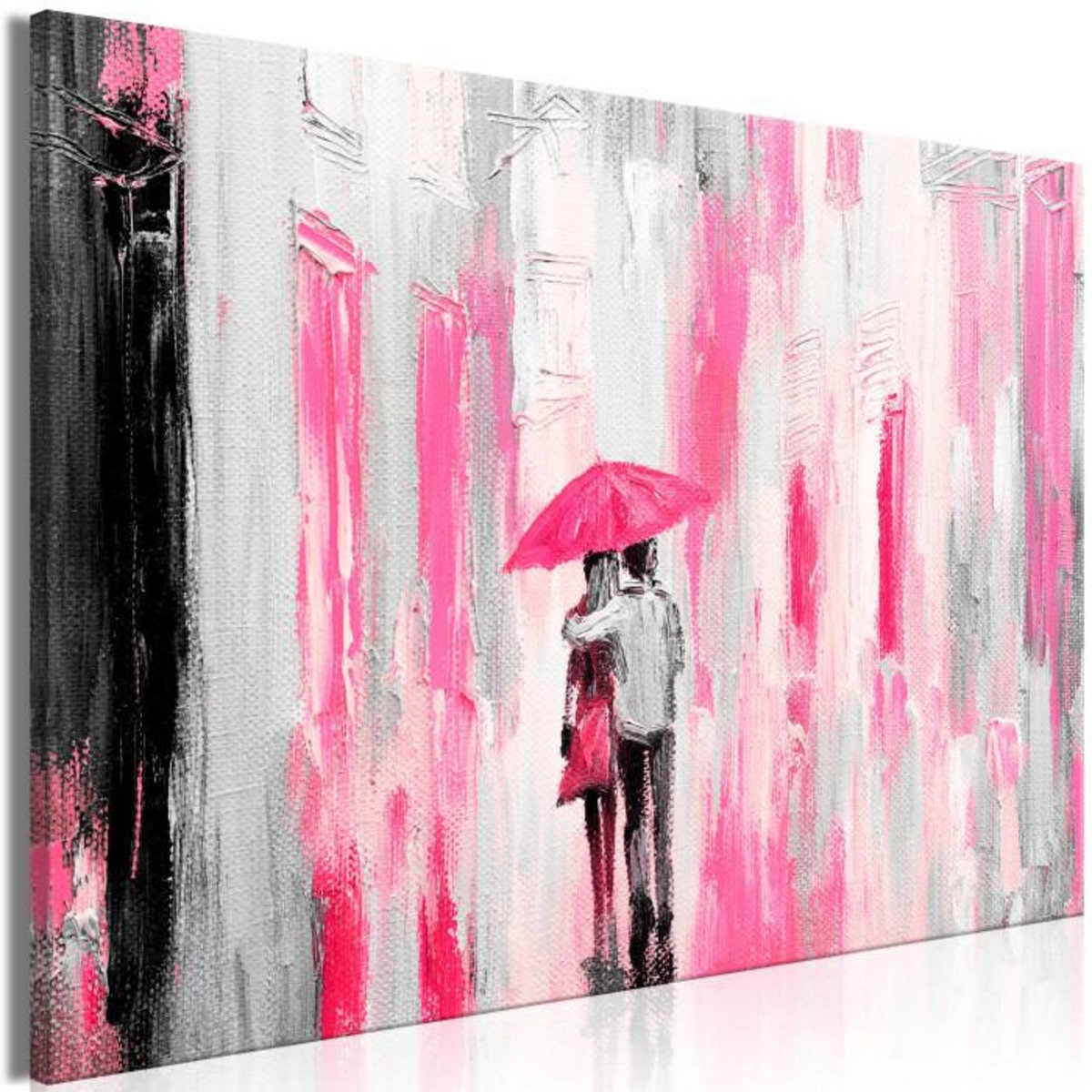 Paris Prix Tableau Imprimé  Umbrella in Love Wide Pink