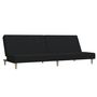 Voir la diapositive 2 : VIDAXL Canape-lit a 2 places noir tissu