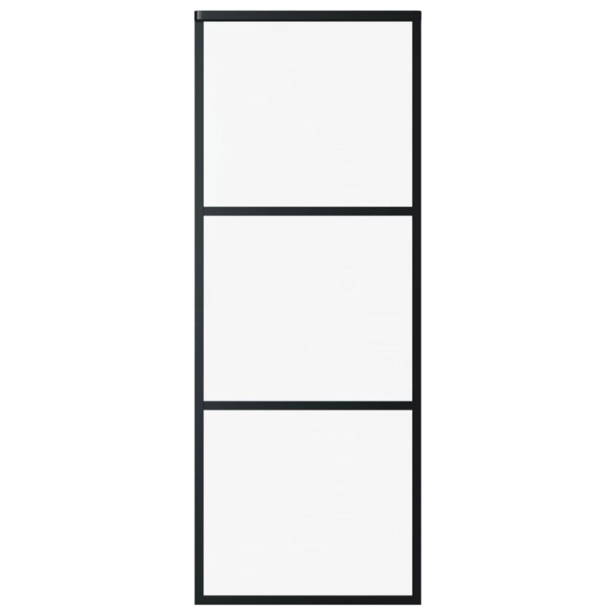 VIDAXL Porte coulissante Verre ESG et aluminium 76x205 cm Noir