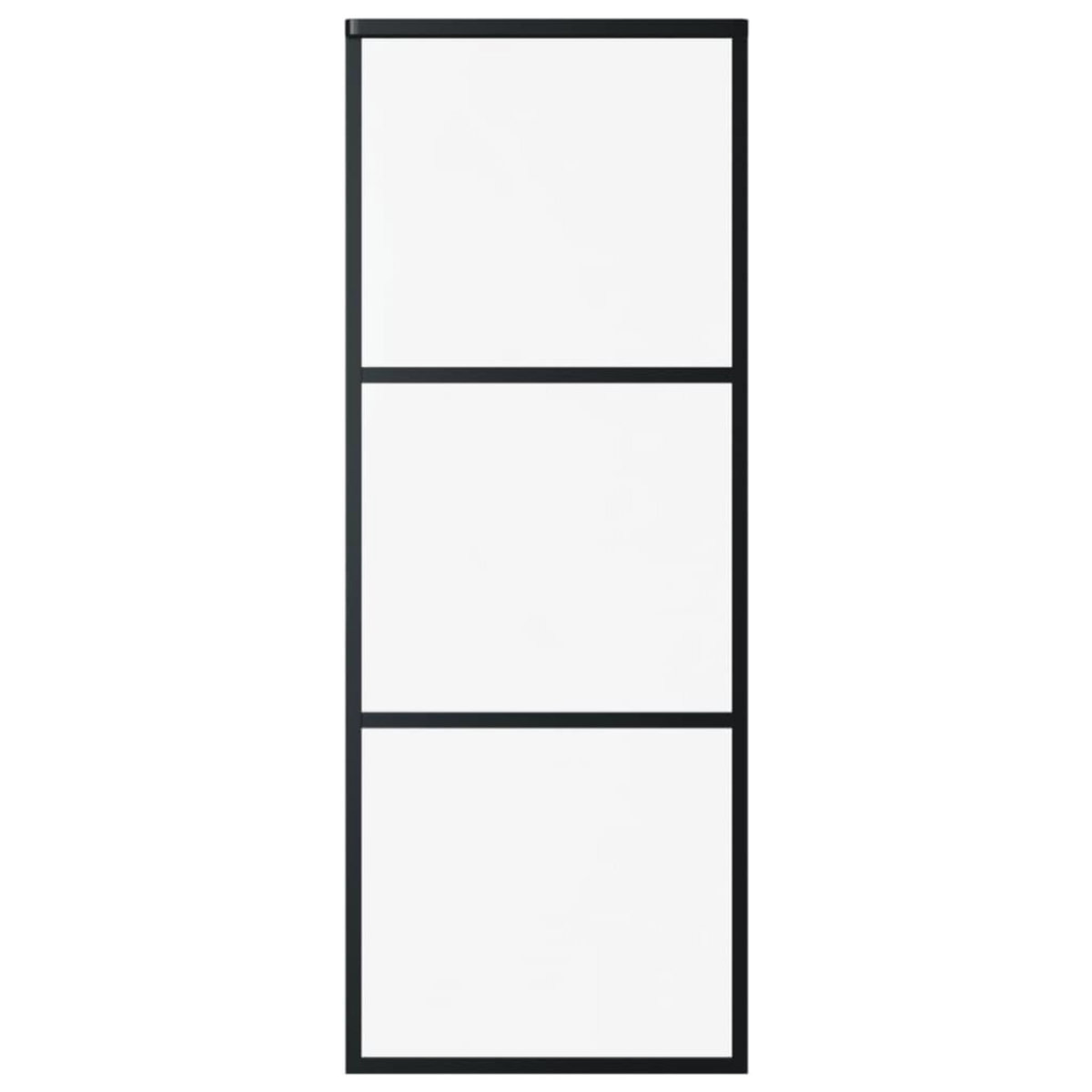 VIDAXL Porte coulissante Verre ESG et aluminium 76x205 cm Noir