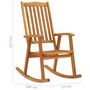 Voir la diapositive 6 : VIDAXL Chaise a bascule avec coussins Bois d'acacia massif