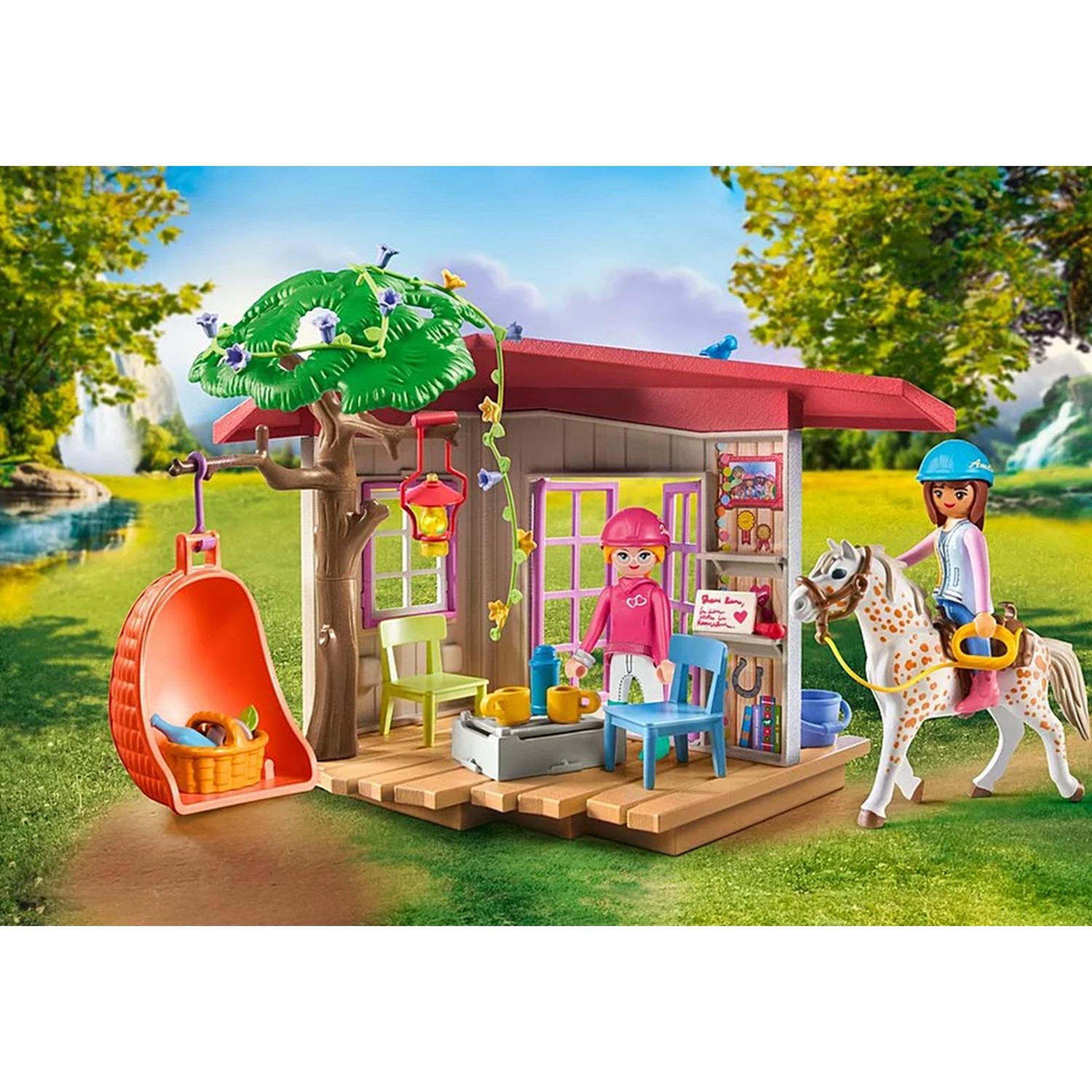 Voir la diapositive 2 : PLAYMOBIL Espace détente avec cavalières