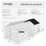 Voir la diapositive 6 : tectake Enclos pour rongeurs composé de 12 éléments grillagés noir
