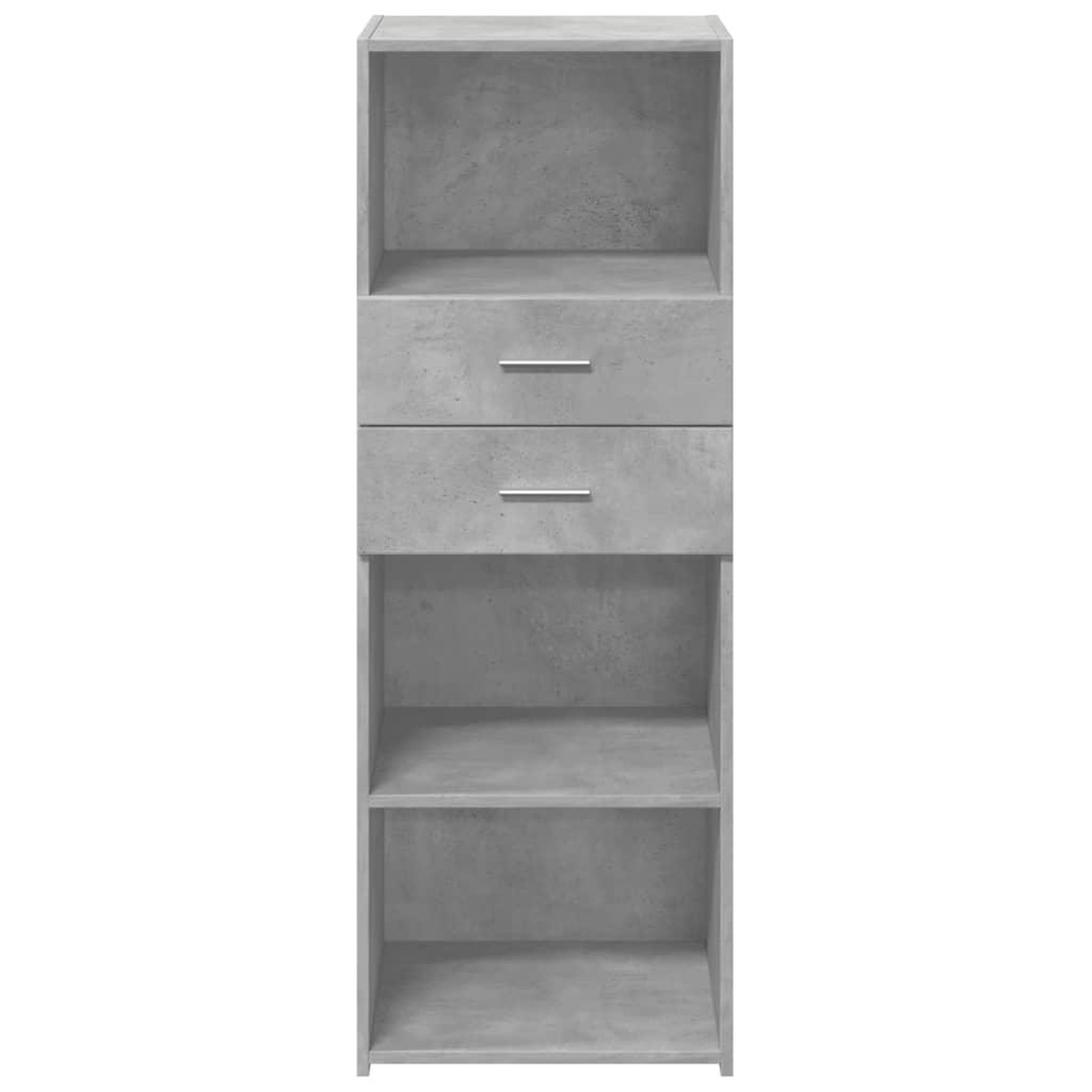 Voir la diapositive 4 : VIDAXL Buffet haut gris beton 45x42,5x124 cm bois d'ingenierie
