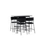Voir la diapositive 2 : Paris Prix Ensemble Table de Bar & 4 Chaises  Rax & Lui  120cm Noir
