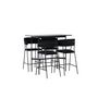 Voir la diapositive 2 : Paris Prix Ensemble Table de Bar & 4 Chaises  Rax & Lui  120cm Noir