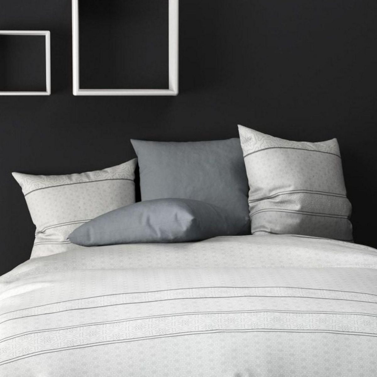 ATELIER DU COTON Housse de couette 240x220 JULY + 2 taies coton 57 fils