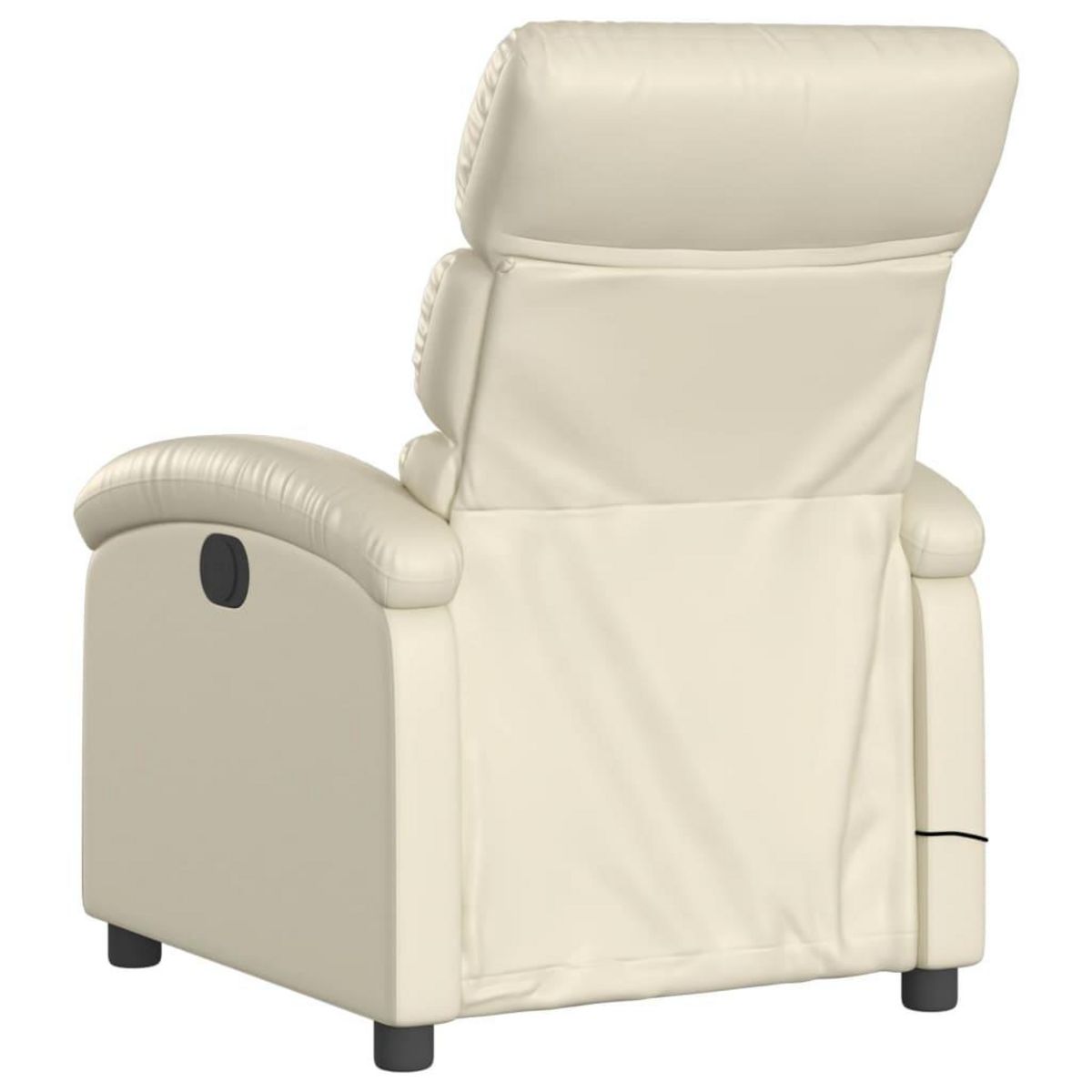 VIDAXL Fauteuil de massage inclinable electrique creme similicuir