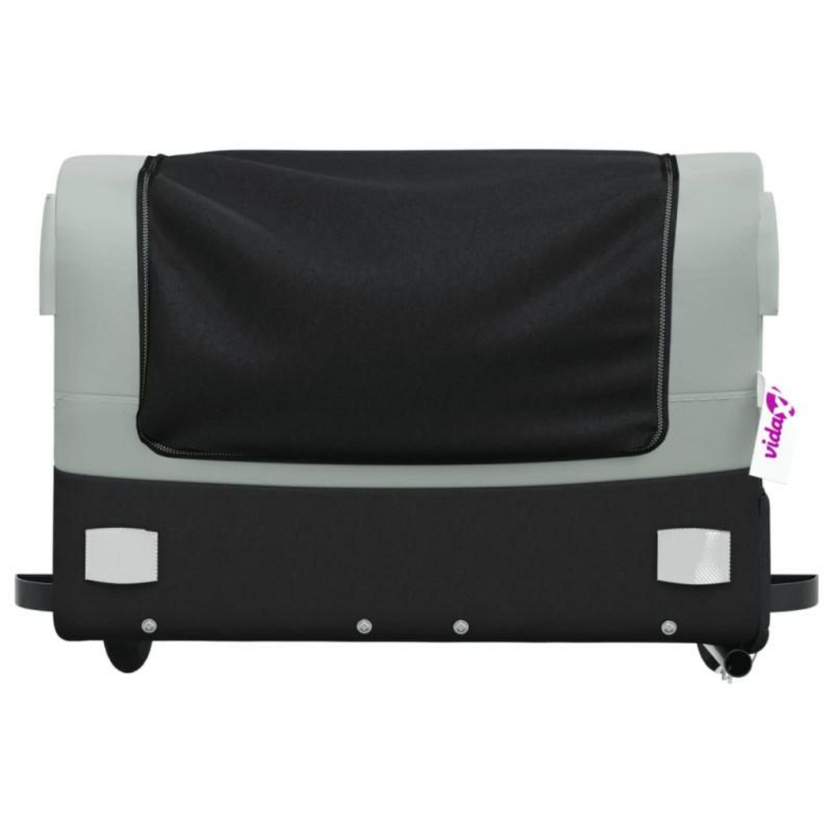 VIDAXL Remorque de vélo noir et gris 45 kg fer