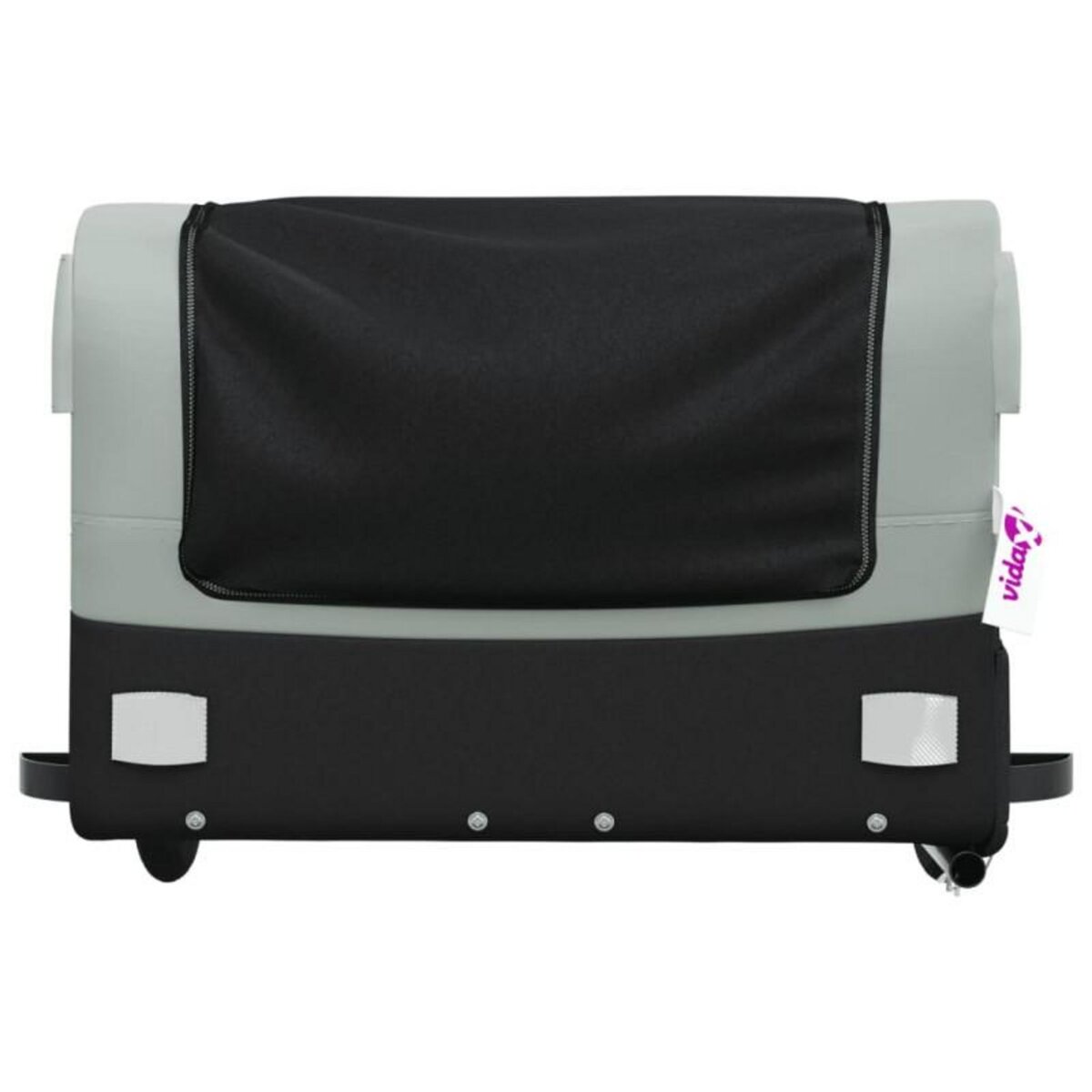 VIDAXL Remorque de vélo noir et gris 45 kg fer