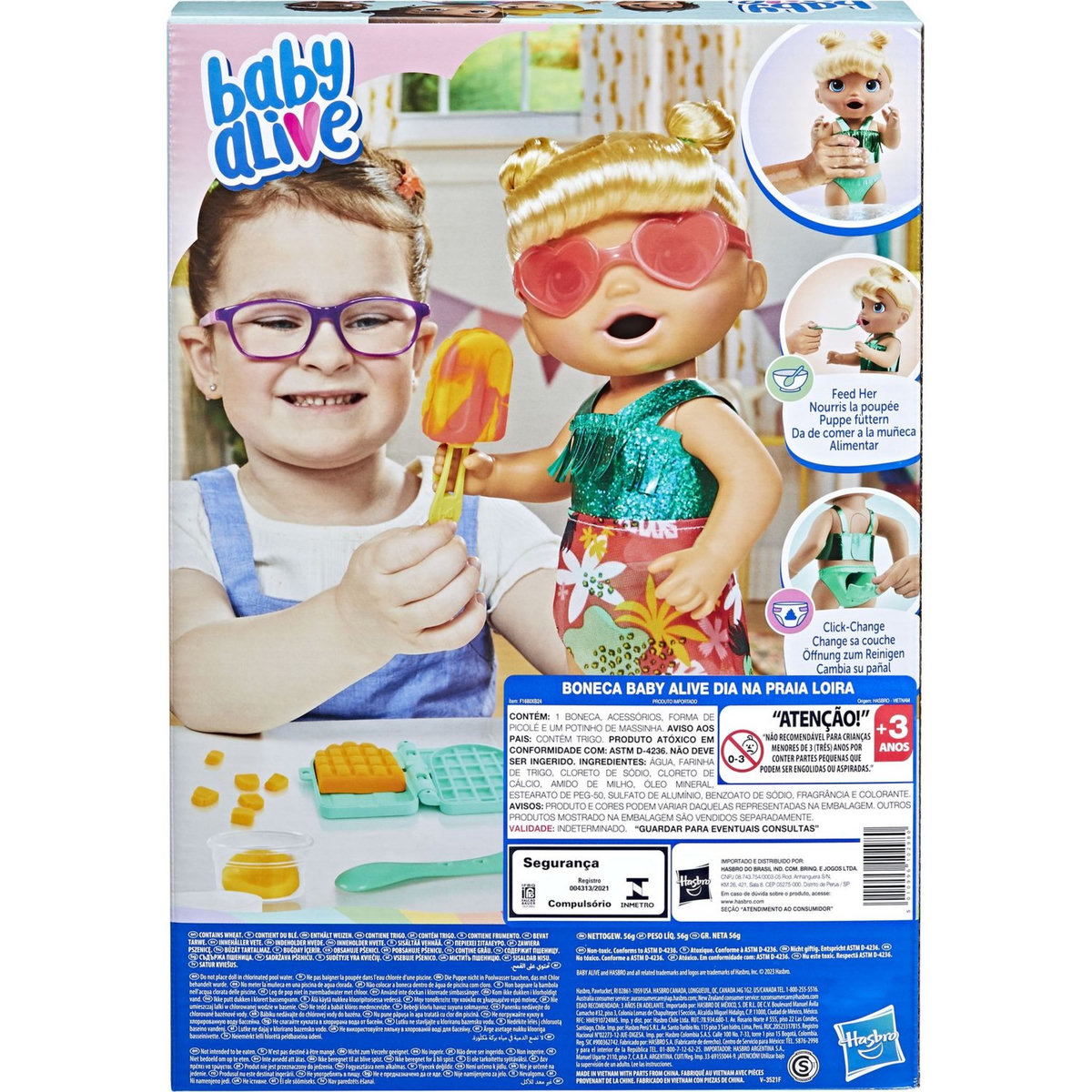 HASBRO Poupée Baby Alive blonde Goûter ensoleillé