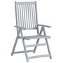 Voir la diapositive 3 : VIDAXL Chaises inclinables de jardin lot de 6 et coussins Bois acacia