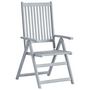 Voir la diapositive 3 : VIDAXL Chaises inclinables de jardin lot de 6 et coussins Bois acacia