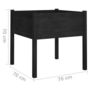 Voir la diapositive 6 : VIDAXL Jardinieres 2 pcs Noir 70x70x70 cm Bois de pin massif