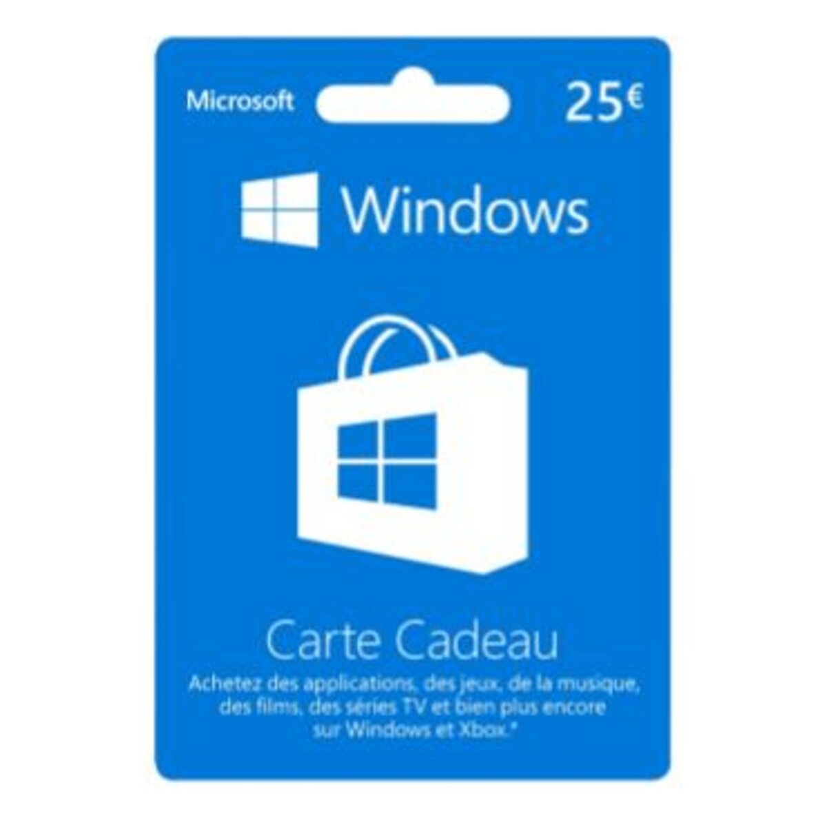 MICROSOFT Carte cadeau Windows 25 euros pas cher 